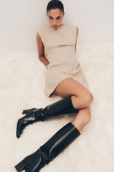 Doris Sleeveless Mini Dress - Camel